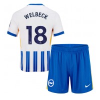 Echipament fotbal Brighton Danny Welbeck #18 Tricou Acasa 2024-25 pentru copii maneca scurta (+ Pantaloni scurti)